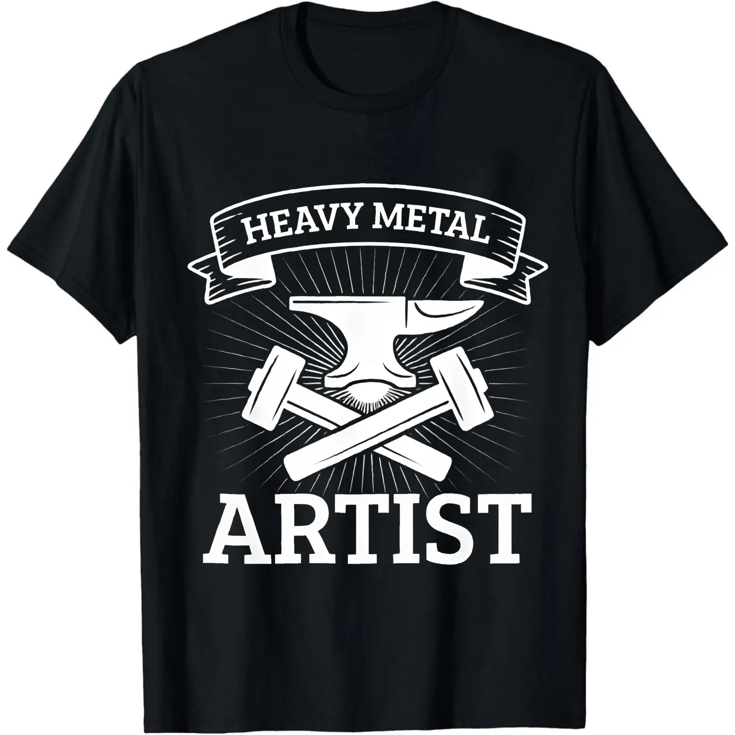 100% Cotton Heavy Metal Artist With Hammer And Anvil T-Shirt Women Men Unisex Clothing Streetwear