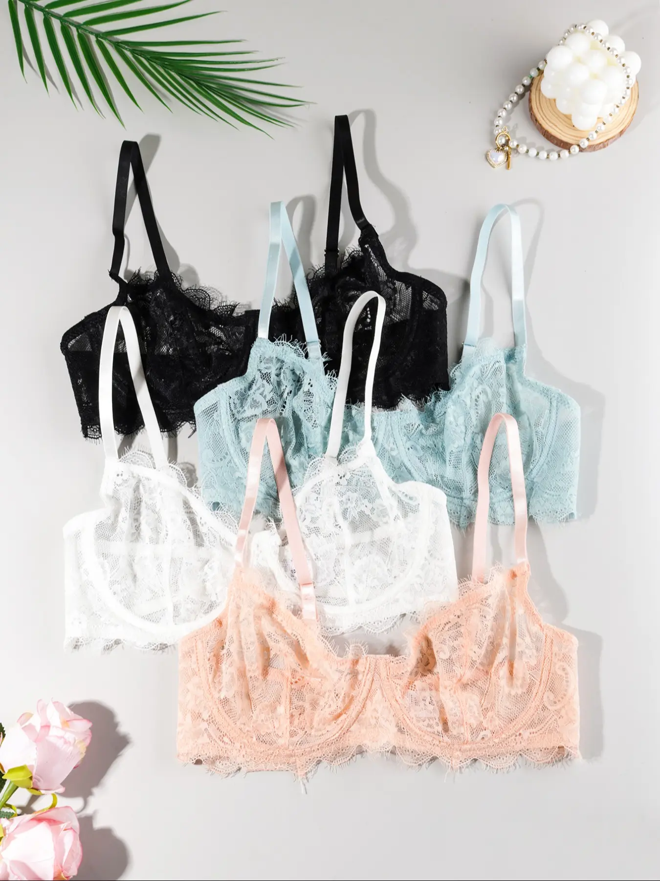 Lace bra and top set - TikTok Shop