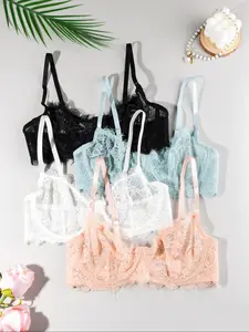 Lace Bralette Set: Wireless adjustable straps custom-fit your body, delicate lace shines beautifully. Multi-hook back stays comfy — grab this sexy, soft set today!