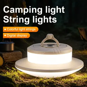 Outdoor Atmosphere Lamp LED Camping Light USB Rechargeable Multicolor String Lights, Tent Storage Emergency Lantern, Portable Camp Gear