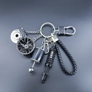 Fashionable Unisex Keychain with Unique Design Metal Keyring Frame Automotive Parts Keychain for Car Enthusiasts