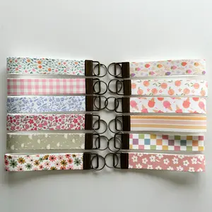 Spring & Summer Key Fob Wristlet | Antique Brass Hardware | Stylish & Functional