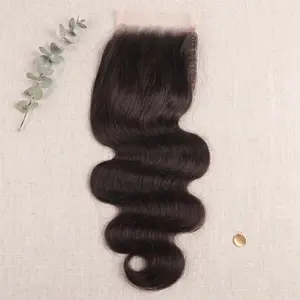 WIGCHIC 5x5 HD Ultra Thin Skinlike Lace Closure Cambodian Virgin Human Hair Free Part Pre Plucked with Baby Hair Natural Color 12-22 Inches
