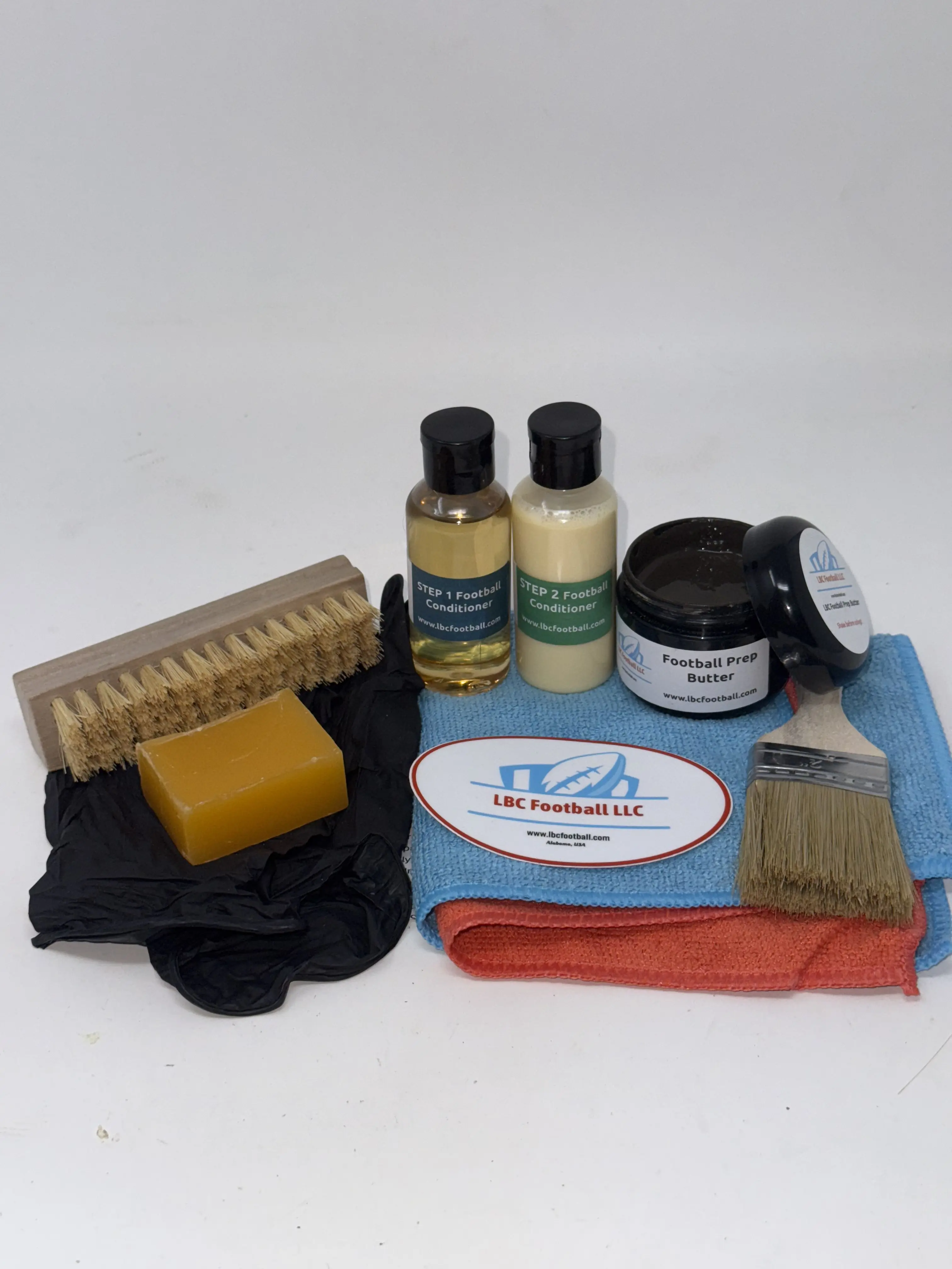 LBC Football DIY Full Game Prep Kit Football Mud Conditioner Tack Bar Brush