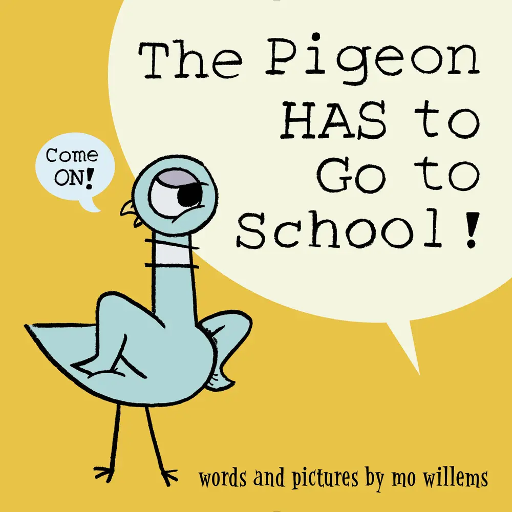 Used Hardcover Book - The Pigeon Has to Go to School! by Mo Willems - English Reading Materials for Children with English Text, Printed Page, Illustrated Content