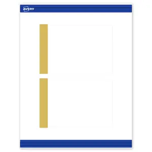 Avery Printable Rectangle Postcards, Gold-Dipped Edge, 4" x 6", Matte White Rectangle Postcards, Laser/Inkjet, 20ct, Great for Postcards