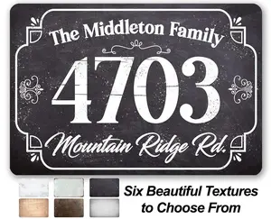 Personalized - Address Plaque - Rectangular - Metal Sign