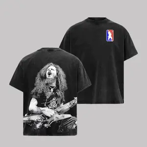 Vintage Dimebag Darrell Rock Band shirt Washed – Vintage Acid Wash Heavy Cotton Oversize Unisex Pop Rock Band T-Shirt, Retro Bar Rock Music Streetwear Top, Ideal Merch Gift for Fans