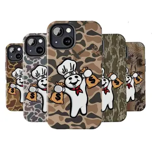 Dough Boy Camo Tough Case for iPhone 17/11-17 Pro/Plus/Mini/ProMax Impact Resistant Lightweight Polycarbonate TPU Full Body Protection