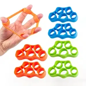 6-Piece Hand Grip Strengthener Set, Finger Fitness Resistance Bands, Ideal for Workout Training, Rubber Rings, Extendable Hand Grips