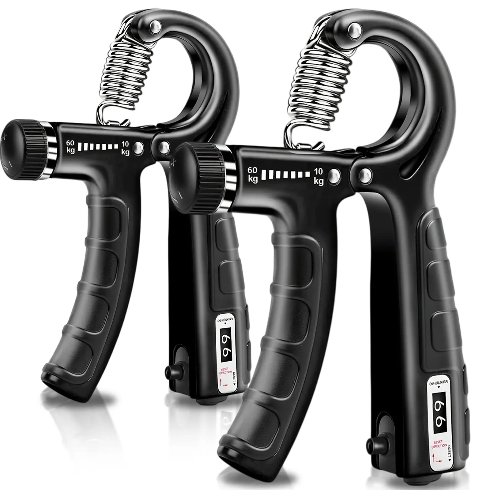 Hand Grip Strengthener 2-Pack, Adjustable Resistance 10-130 lbs Forearm & Extension Exerciser for Athletes’ Muscle Building and Injury Recovery