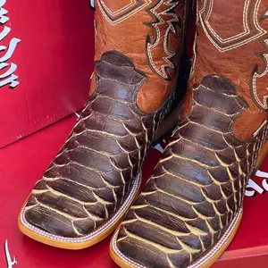 Men's 100% Leather Square Toe Fashion Boots - Comfortable Walking Footwear