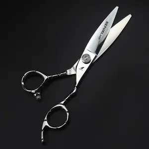 6.0 Inch Crocodile Handle Large Razor Blade, Fat Shear, 1pc High-End Haircut Scissors, 440C Stainless Steel, Durable, Comfortable Grip