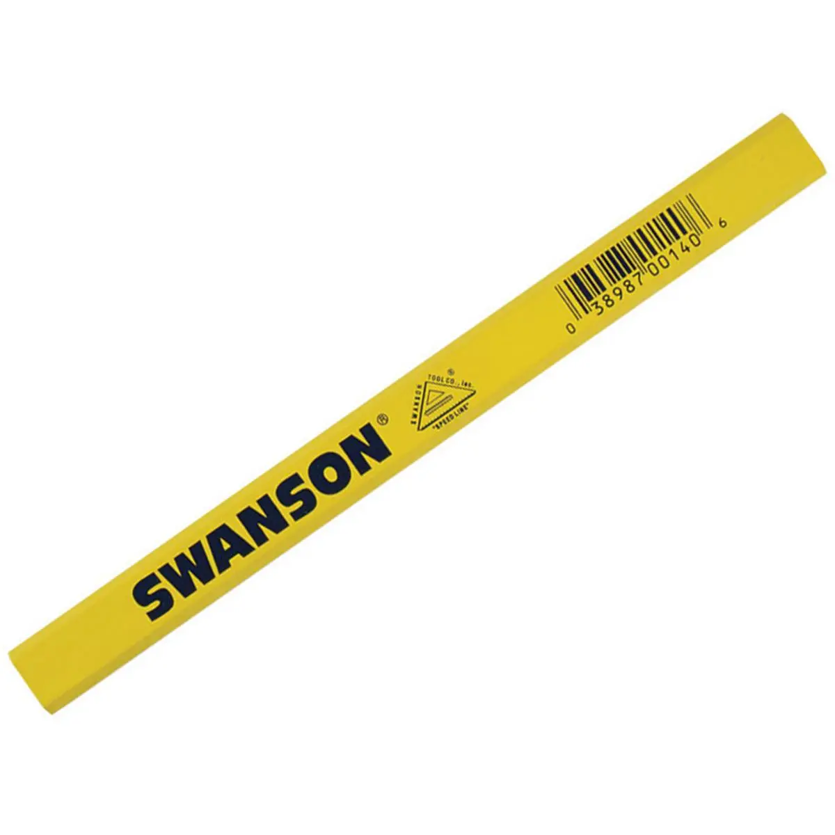 SWANSON Carpenter Pencils, 5 Pack of High-Visibility Yellow Wood Pencils, Flat Non-Rolling Design with Sharp Lead for Woodworking, Width: 3.87