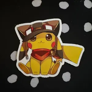 Traveling Pikachu Vinyl Sticker