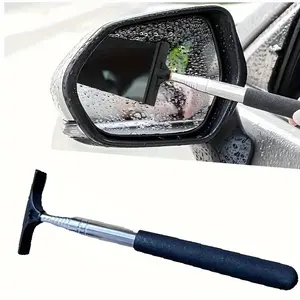 Extendable Rearview Mirror Wiper, Ice Snow Cleaner for Car Windows, Gas Station Glass Shower Windshield Cleaning (/)