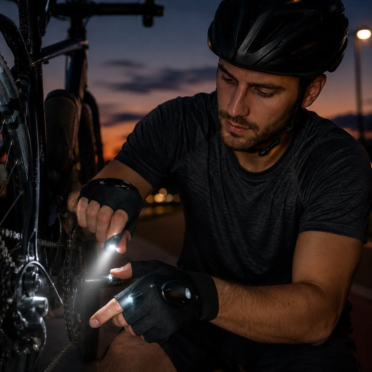 LED Flashlight Gloves for Men – Hands-Free Finger Light Gloves for Repair, Fishing and Camping, Cool Birthday, Christmas & Father’s Day Gifts for Dad, Husband or Boyfriend