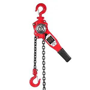 [FLASH SALE] Garvee Lever Chain Hoist, Manual Lever Hoist Come Along 0.75 TON /1650 LBS, 10 Feet Lift Steel Chain with Heavy Duty Hooks Industrial Grade Steel for Lifting Pulling Building Garages Warehouse