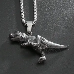 Classic Dominant Dinosaur Pendant Necklace, Fit For Men Women Hip-Hop Rock Fashion Jewelry Birthday Gift