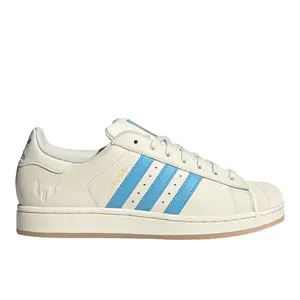 adidas Mens Superstar Messi Lace Up Sneakers Shoes Casual - Off White