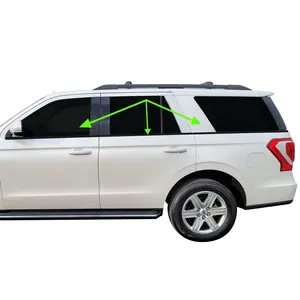 Ford Expedition 2018-2024 Window Trim Blackout Chrome Delete Kit – Precut Gloss Black Vinyl Overlays