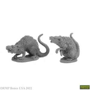 Reaper Dungeon Dwellers: Bones USA Barrow Rats (2)