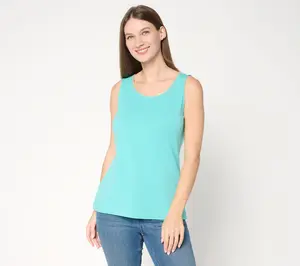 Belle by Kim Gravel TripleLuxe Knit Nod to Nautical Gold Trim Tank