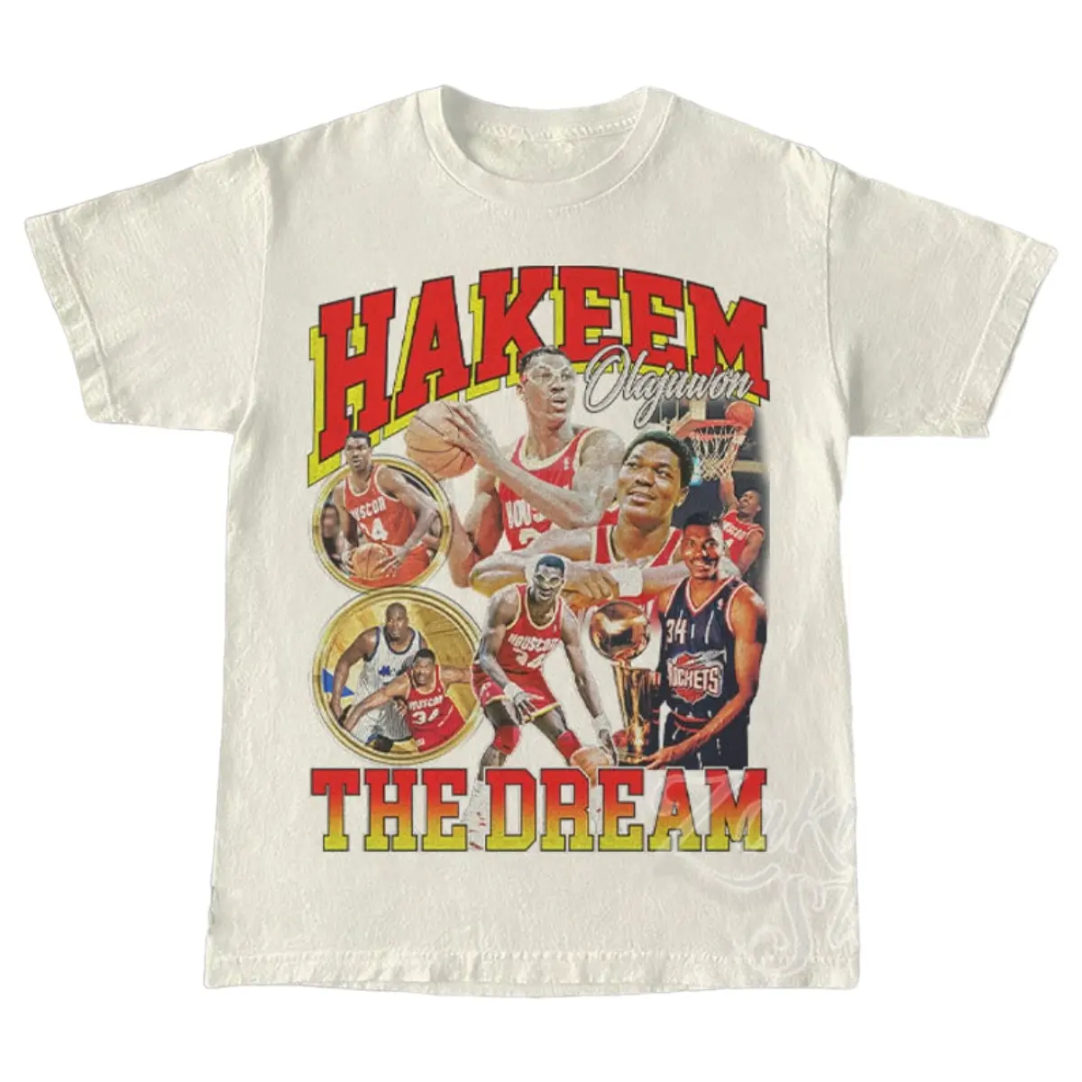 Hakeem Olajuwon The Dream Shirt, Basketball shirt, Classic 90s Graphic Tee, Unisex, Vintage Bootleg, Gift, Classic, High Quality, Great Gift For Friend, Street Style, Many Colors Size S To XL, Tiktok Shop Menswear Top