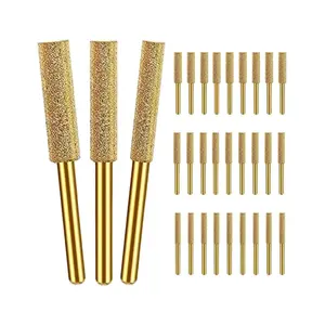 30Pcs Diamond Chainsaw Sharpener, 3 Size Chainsaw Sharpener Bits, for Chain Saw, (5/32inch, 3/16inch, 7/32inch)