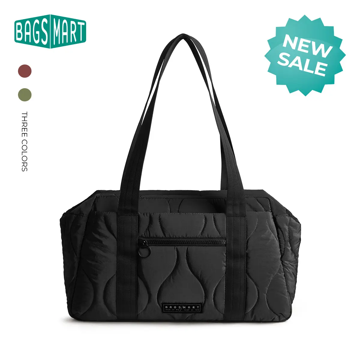 【New In】BAGSMART Paz Mini Duffle Lightweight Nylon 13L Everyday Carry Bag, Fits 14" Laptop, Hand/Shoulder/Crossbody 3-Way Wear