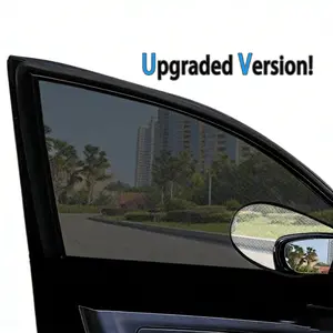 Car Window Mosquito Net - 4 Pack Uv Protection Upgraded Version  Anti-Insect & Sunshade Curtain with Observation Window for Side Windows, Privacy Mesh Screen, Compatible with Most Cars Full Coverage, Car Exterior Accessories block heat