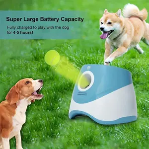 Automatic Dog Ball Launcher With 9 Balls- Interactive Pet Toy For Fetch Training And Exercise-Blue