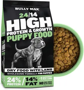 Puppy Food 24/14 High Protein Formula with Lamb and Rice for Small Dogs and Large Breed Puppies Supports Growth and Development Sensitive Stomach Natural, Slow-Cooked Dry Dog Food 5-Pound Bag