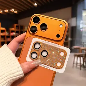 Luxury fashionable integrated flash diamond camera lens protective film For iPhone 17 Pro Max 16 15 13 14 Plus/Pro Max  Screen Protector Mobile Phone All inclusive metal lens protective film.Protective Case | Best Gift