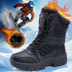 2025 Hot Selling Women's Snow Sneakers - Fleece Lined, Non-Slip Rubber sole&Comfortable PU Fabric, Outdoor Durable Tactical Boots, Winter Thermal High-Top Snow Boots for Women