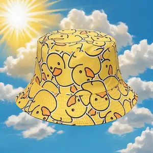 NewCute Cartoon Print Bucket Hat  Animal Graphic Lightweight Sun Hats Outdoor Sunscreen Fisherman Cap