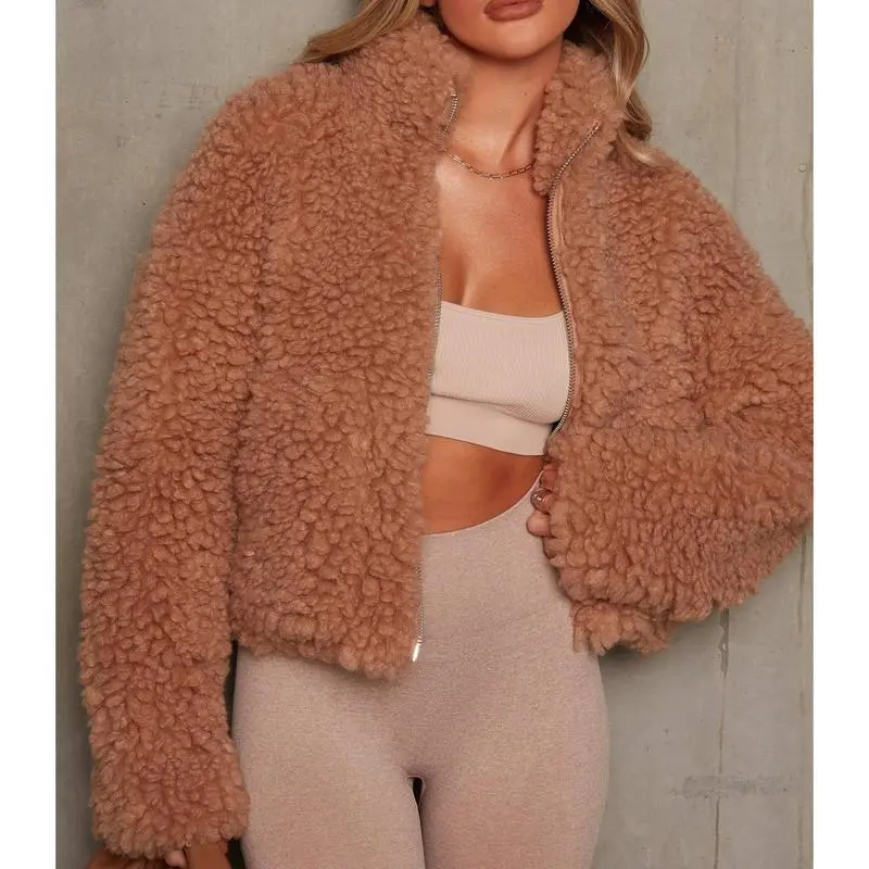 Short jacket lamb wool coat women  Tops Womenswear