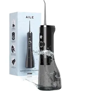 water dental flosser cordless 0-100 adjustable speed settings,  LED Display 300ML Tank IPX7 Waterproof Cordless USB-rechargeable oral irrigator