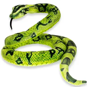 Real Planet™ Green Python Realistic Plush Stuffed Animal