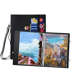 500-1000-Piece Puzzle Storage Folder: Portable, Large Jigsaw Puzzle Organizer with 10 HD Pockets, Holds 20 Puzzles, Dustproof &amp; Protective Puzzle Accessory