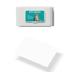 Dog Wipes, Cleaning and Odor-Controlling Grooming Wipes for Paws, Body, and Butt, Perfect for Puppy and Adult Dogs, Unscented, 80 Count