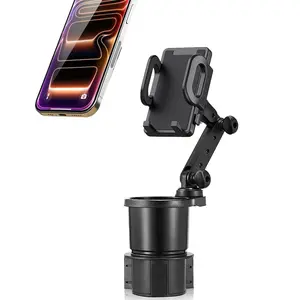 Car Phone Holder Expander for Car SUVs Pickup Truck Lawn Mover,Tractor, ATV, Car Cup Holder Phone Mount, 360 Degree Rotating Neck Cup Holder Cradle Car Mount for Cell Phone iPhone,Samsung,Huawei,LG, Sony, Nokia