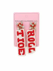 ROLL TIDE Beaded Earrings