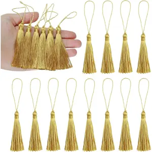 20 count 5inch Bookmark Tassels Silky Floss Carft Tassel  Tassel with 2.5inch Cord Loop Earring  Making,Souvenir,DIY Accessory