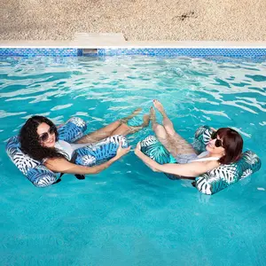 Premium Inflatable Pool Lounger with Ergonomic Backrest - Portable & Durable Floating Chair for Beach River Lake - Fast-Inflating Water Lounge for Summer Relaxation