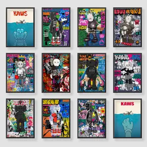 KAWS Street Art Poster |   Pop Art Canvas Wall Decor for Bedroom, Home & Gamer Room