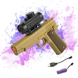 1911 toy guns pistol model Electric with Gel Ball Blaster, Gel Ball Blaster Automatic, Outdoor Water Play Toys for Backyard Lawn, Outside Activities Games for Adults and Family, Christmas & Birthday Ideas
