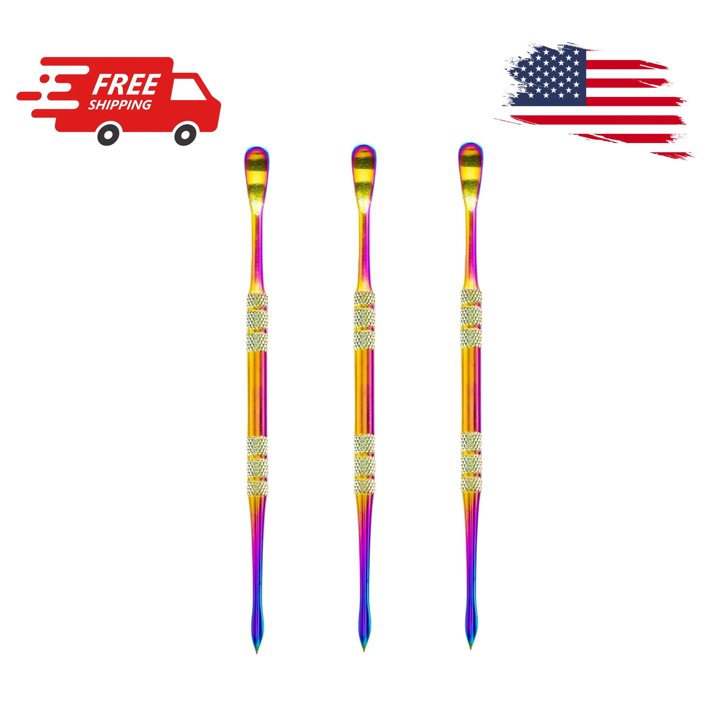 3PCS Wax Carving Tools, Stainless Steel Wax Tool Carving Tool Kit Rainbow