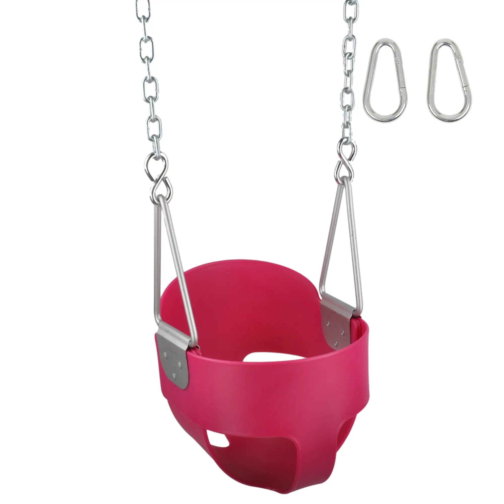 Swing Set Stuff Inc. Highback Full Bucket Swing Seat With Chains And Hooks Pink