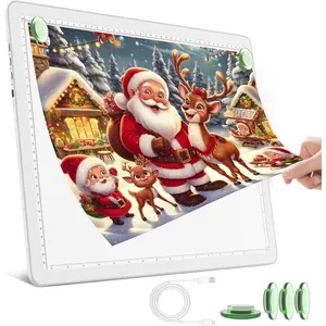 Rechargeable A3 Light Pad for  Painting, Ultra Bright Tracing Light Box for Drawing,  Lightbox for Tracing and Drawing, Cordless  Art Light Board for Sketching (White)